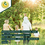 информация о единовременной выплате при рождении третьего или последующих детей в молодой семье - фото - 1